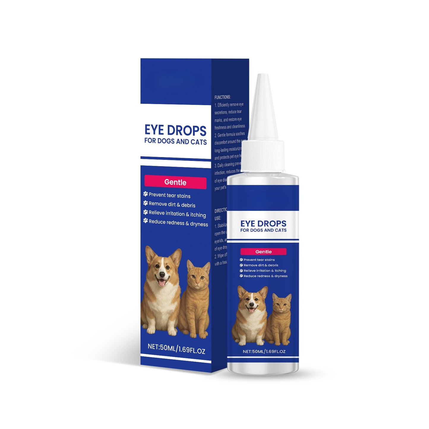 Pet Eye Drops-Relieves Conjunctivitis, Dry Eyes, Cataracts, and Keratitis-OA