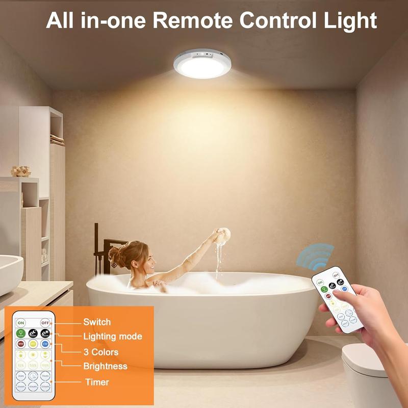Rechargeable Motion Sensor Ceiling Light with Remote - Magnetic Wireless Ceiling Light Battery Powered for Closet Shower Stairs Shed Hallway Porch Patio ect.-BP