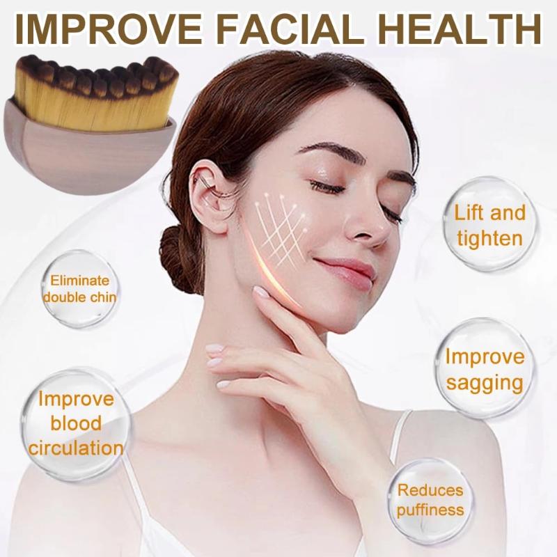 Face Lymphatic Contour Brush for Jawline & Chin Sculpting Dry Brushing Massager for Lymphatic Drainage & Facial Fatigue Relief Ergonomically Designed to Fit The Skin Precisely 1PCS Beauty Roller Daily-OA