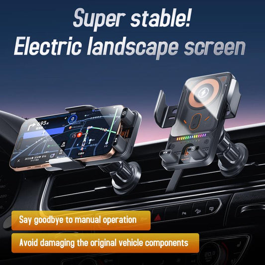 🔥[60% 𝐎𝐅𝐅 𝐋𝐀𝐒𝐓 𝐓𝐇𝐑𝐄𝐄 𝐃𝐀𝐘𝐒]2026 new cool car wireless fast charging holder, intelligent sensor opening and closing, universal mobile phone navigation holder-LU