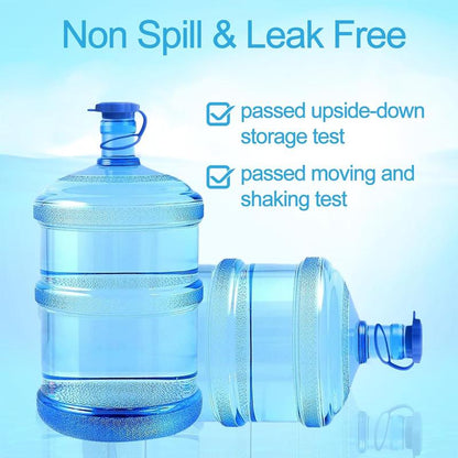 5 PCS 3 & 5 Gallon Water Jug Cap, Upgrade Reusable Replacement Caps, Non Spill Lids for 55mm Water Bottle-OA