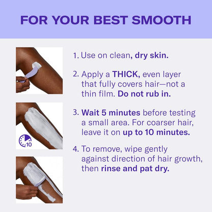 Body Hair Removal Cream - Gentle Formula - 200ml - Iris & Suede Scented - Safe Up to 7 Days - Includes Spatula for Touch-Free Application-OA