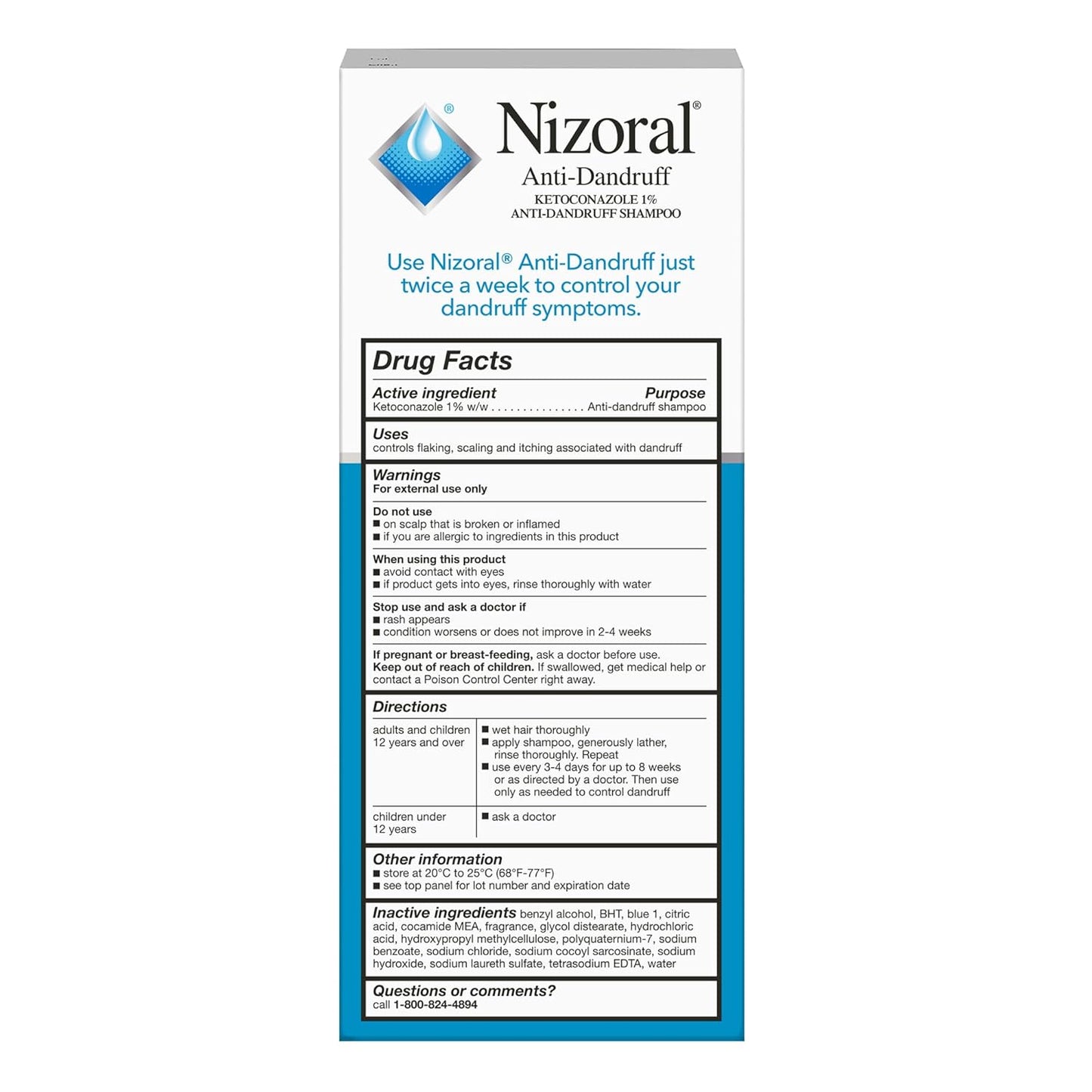 🔥[5𝟎% 𝐎𝐅𝐅 𝐋𝐀𝐒𝐓 𝐓𝐇𝐑𝐄𝐄 𝐃𝐀𝐘𝐒]Nizoral Anti-Dandruff Shampoo with 1% Ketoconazole, Fresh Scent, 7 Fl Oz-JKL