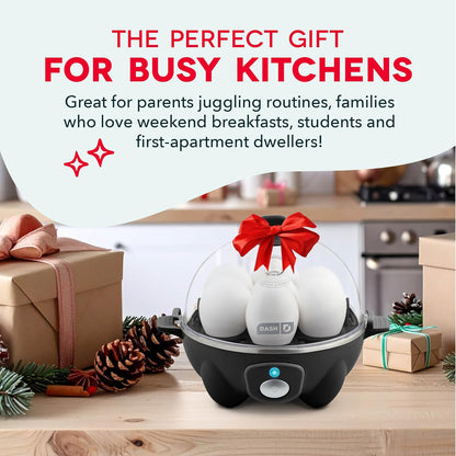 🔥[5𝟎% 𝐎𝐅𝐅 𝐋𝐀𝐒𝐓 𝐓𝐇𝐑𝐄𝐄 𝐃𝐀𝐘𝐒]Rapid Egg Cooker - Boiler, Poacher & Steamer - Includes Measuring & Recipe Guide - Dishwasher Safe - BPA Free - Holds 7 Eggs, Black-JKL