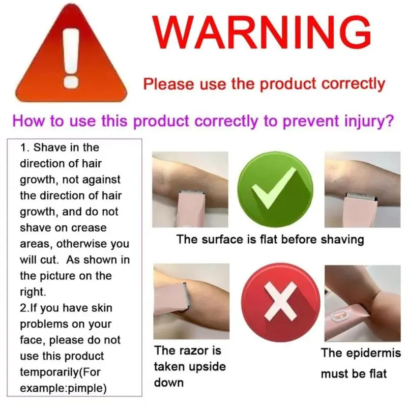 🔥[5𝟎% 𝐎𝐅𝐅 𝐋𝐀𝐒𝐓 𝐓𝐇𝐑𝐄𝐄 𝐃𝐀𝐘𝐒]Electric Bikini Trimmer for Women, Rechargeable 2 in 1 Body & Facial Hair Removal, Waterproof Wet & Dry Use Trimmer for Women-JKL