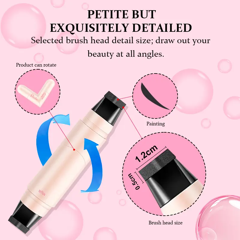 🔥[5𝟎%]Rotating Eyeliner Stamp Pen – Dual-Head Design with Wing Stamp, Quick-Dry, Long-Lasting, Smudge-Proof for Easy Cat Eye, Sharp Winged Lines & All-Day Makeup Wear - Beginner Friendly Everyday Makeup Tool for Women, Women's cosmetics, Makeup tools.-JKL