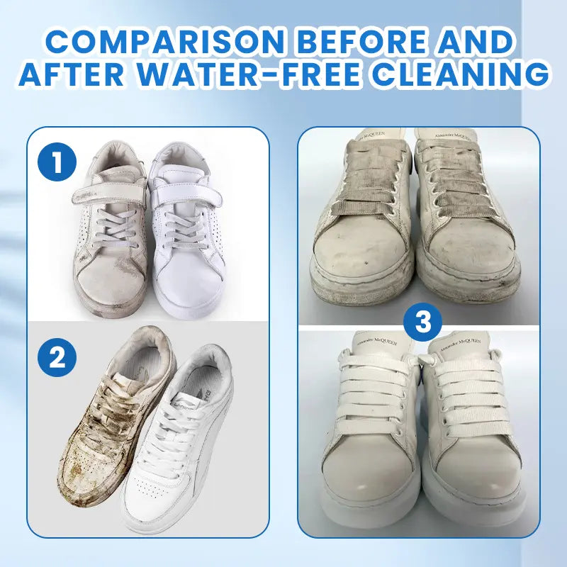 [55% Off Mega Sale]White Shoe Cleaner Cream Multipurpose No-Wash Solid Comes with Sponge Removes Stains Ideal for Leather Silicone Car Interiors Mild Non-Irritating Eco-Friendly-VIP
