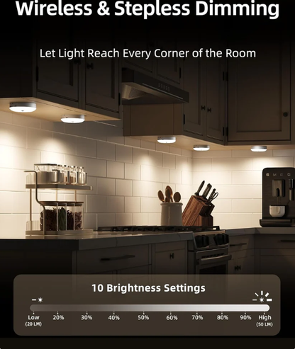 Under-cabinet lighting strip with charging station, rechargeable disc light strip-AD0
