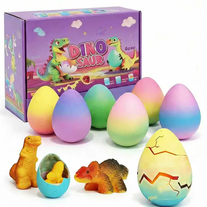 🔥[5𝟎% 𝐎𝐅𝐅 𝐋𝐀𝐒𝐓 𝐓𝐇𝐑𝐄𝐄 𝐃𝐀𝐘𝐒]6pcs Hatching Growing Dinosaur Eggs with 6 Dinosaurs, Water-Activated Expansion Toy, Safe Fun Magic Transform Experience, Perfect for Easter & Birthday Gifts-JKL