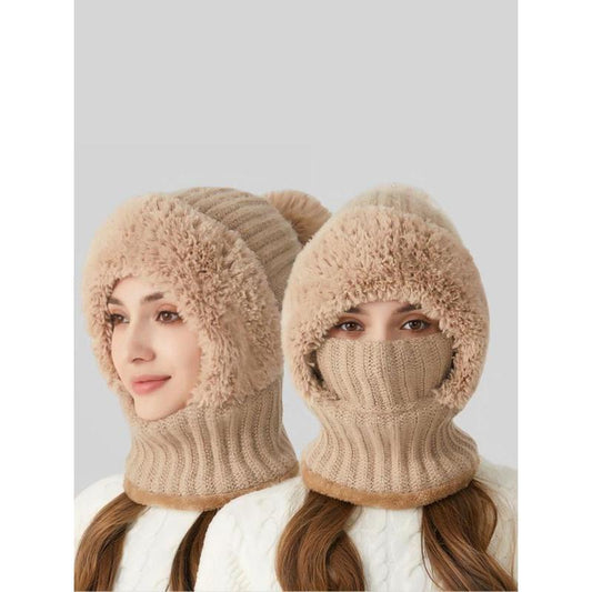 🔥[5𝟎% 𝐎𝐅𝐅 𝐋𝐀𝐒𝐓 𝐓𝐇𝐑𝐄𝐄 𝐃𝐀𝐘𝐒]Women's Solid Color Pom Pom Decor Beanie Hat, Casual Warm Thickened Knit Hat for Fall & Winter, Fashion Accessories for Women & Girls Bonnet With Bunny Ears Bonnet-JKL