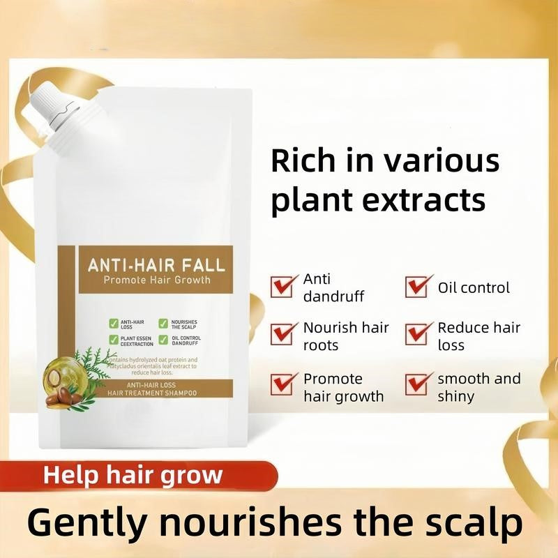 [60% Off Mega Sale] Anti-Hair Fall Hair Loss Treatment Shampoo Oil Control Anti dandruff Haircare Ginseng Ginger Help Hair Growth Jojoba Oat Repair-LP