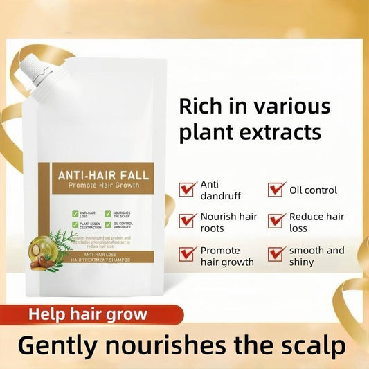 [60% Off Mega Sale] Anti-Hair Fall Hair Loss Treatment Shampoo Oil Control Anti dandruff Haircare Ginseng Ginger Help Hair Growth Jojoba Oat Repair-LP