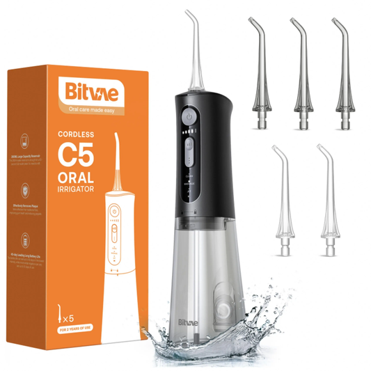 🔥[5𝟎% 𝐎𝐅𝐅 𝐋𝐀𝐒𝐓 𝐓𝐇𝐑𝐄𝐄 𝐃𝐀𝐘𝐒]Bitvae C1/C5/C6 Water Flosser for Teeth - Cordless Portable Oral Irrigator, Powerful and Rechargeable, IPX7 Waterproof for whitening tablets ,Water Flosser for teeth cleane- Dental Kit-JKL