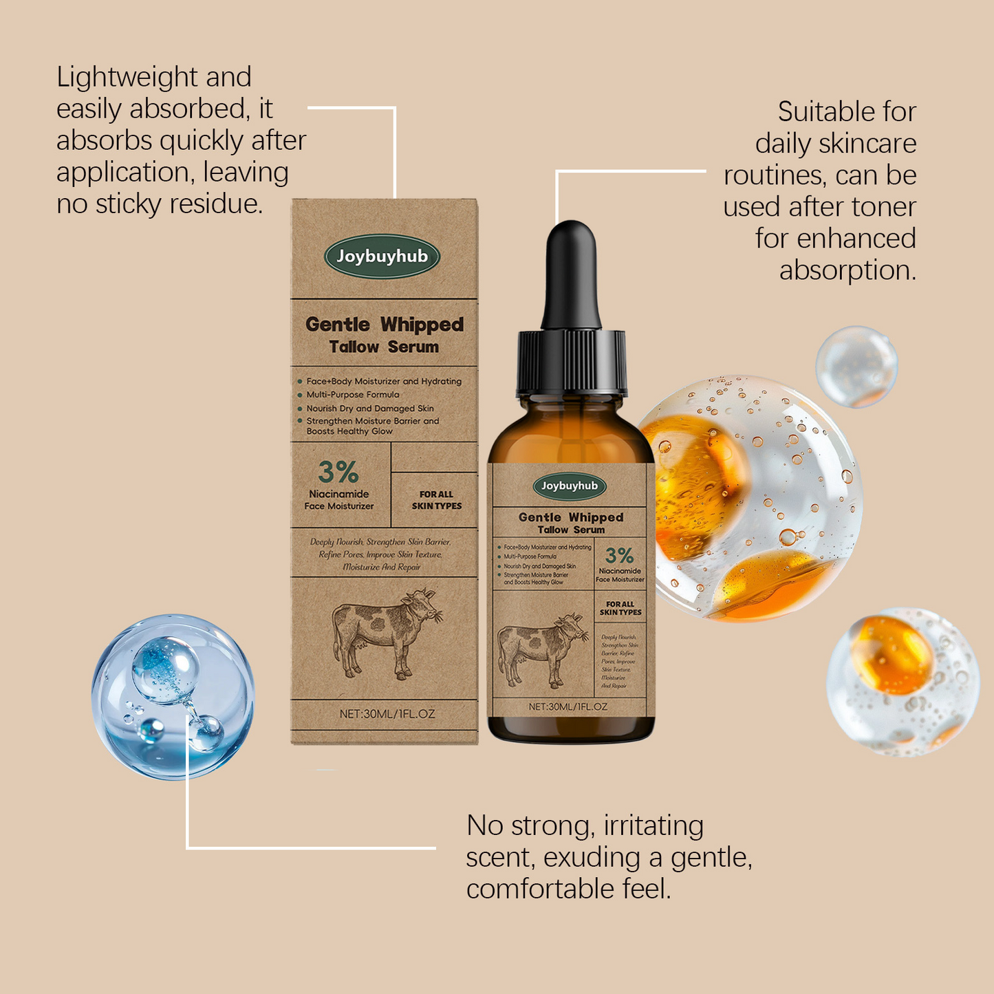 [🔥Fresh Deals Are Here🔥|Buy 1 Get 1 Free]Natural Formula-Gentie Whipped Tallow Wrinkle-Correcting Serum-3@OK