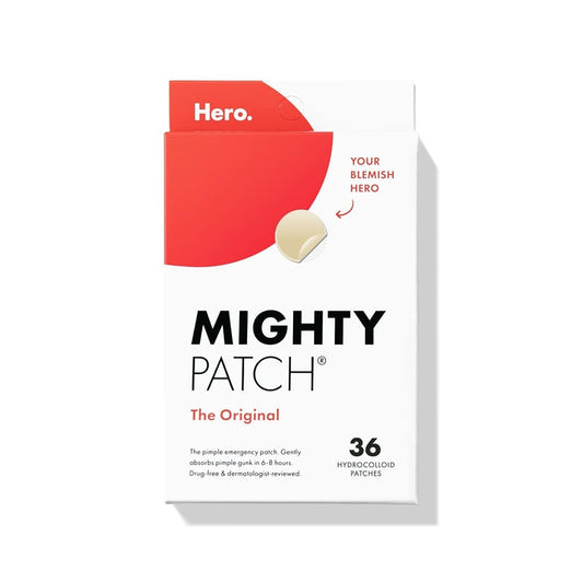 🔥[5𝟎% 𝐎𝐅𝐅 𝐋𝐀𝐒𝐓 𝐓𝐇𝐑𝐄𝐄 𝐃𝐀𝐘𝐒]Mighty Patch Original Patch from Hero Cosmetics - #1 Hydrocolloid Acne Pimple Patches for Face, Shrinking Zits & Whiteheads in 1 Use, Nighttime Spot Pimple Stickers for Face, 36 Count-JKL