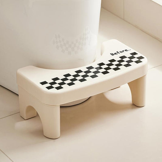 Adult Bathroom Toilet Stool, 1 Plastic Portable Footstool, Bathroom Non-slip Toilet Auxiliary Step Stool FathersDayGift-AD0