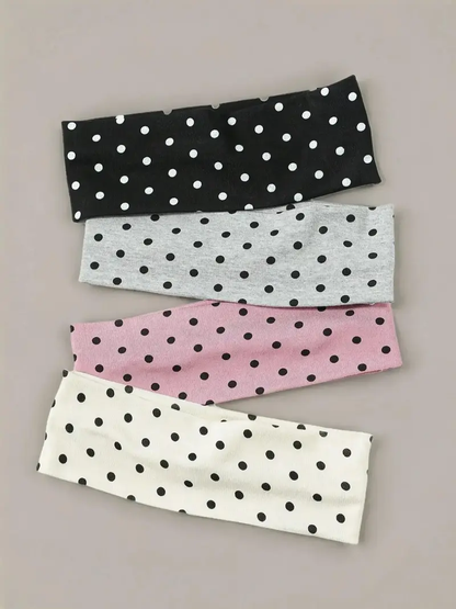 🔥[5𝟎% 𝐎𝐅𝐅 𝐋𝐀𝐒𝐓 𝐓𝐇𝐑𝐄𝐄 𝐃𝐀𝐘𝐒]Polka Dot Pattern Hair Band, Casual Simple Hair Accessories for Women & Girls, Minimalist Headwear Suitable for Thick Hair-JKL
