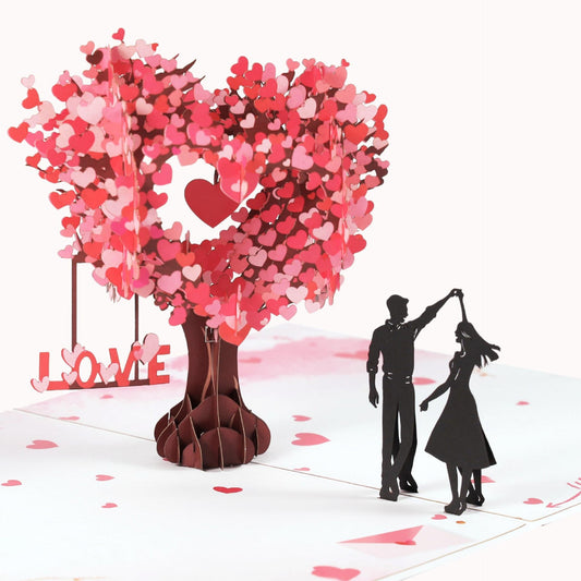 🔥[60% 𝐎𝐅𝐅 𝐋𝐀𝐒𝐓 𝐓𝐇𝐑𝐄𝐄 𝐃𝐀𝐘𝐒]Pop Up Anniversary Card, 3D Valentine's Day Anniversary Card with Love Tree & Hearts - Wedding Card for Wife, Husband, or Couple | Romantic Gift for Anniversary, Valentine's, Birthday-LU