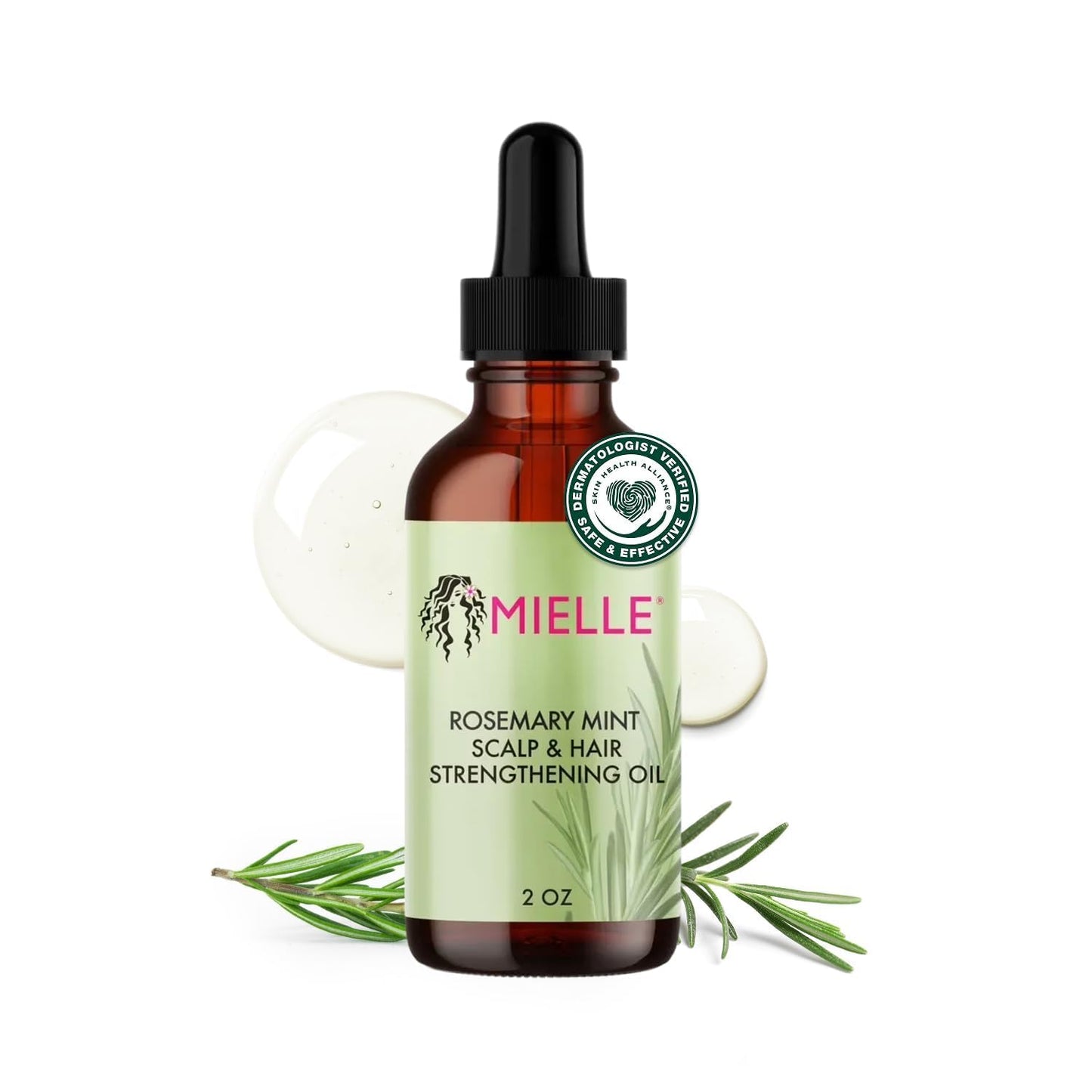 🔥[5𝟎% 𝐎𝐅𝐅 𝐋𝐀𝐒𝐓 𝐓𝐇𝐑𝐄𝐄 𝐃𝐀𝐘𝐒]Mielle Organics Rosemary & Mint Hair Oil - Strengthening Biotin Oil Infused Frizzy & Damaged Hair Care - Split Ends & Dry Scalp Treatment to Support Longer, Healthier Strands, 2oz-JKL