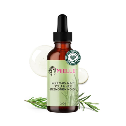 🔥[5𝟎% 𝐎𝐅𝐅 𝐋𝐀𝐒𝐓 𝐓𝐇𝐑𝐄𝐄 𝐃𝐀𝐘𝐒]Mielle Organics Rosemary & Mint Hair Oil - Strengthening Biotin Oil Infused Frizzy & Damaged Hair Care - Split Ends & Dry Scalp Treatment to Support Longer, Healthier Strands, 2oz-JKL