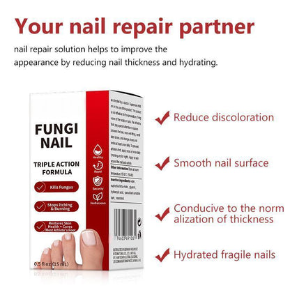 🔥[55% 𝐎𝐅𝐅 𝐋𝐀𝐒𝐓 𝐓𝐇𝐑𝐄𝐄 𝐃𝐀𝐘𝐒]Nail Triple Action Formula - 0.5 fl oz Liquid Treatment for Nail Fungus, Antifungal Solution, Repair & Restore Damaged Nails, Enhanced Formula-LU