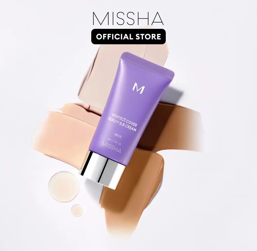 [MISSHA Official] M Perfect Cover Serum BBCream (35ml) - Bifida Ferment Lysate Serum-Infused BB Cream for Anti-Aging SkinRejuvenation, Skin Tint, Tinted Moisturizer,Skin Care Foundation Makeup,SuperfoodComplex,Glass Skin CardiBB OGBB PurpleBB-JKL