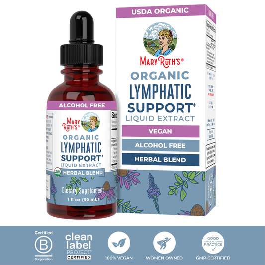 🔥[5𝟎% 𝐎𝐅𝐅 𝐋𝐀𝐒𝐓 𝐓𝐇𝐑𝐄𝐄 𝐃𝐀𝐘𝐒]MaryRuth's Lymphatic Support Herbal Blend Liquid Drops - USDA Organic - Echinacea & Elderberry - Blue Vervain - Vegan - 30 Servings-JKL