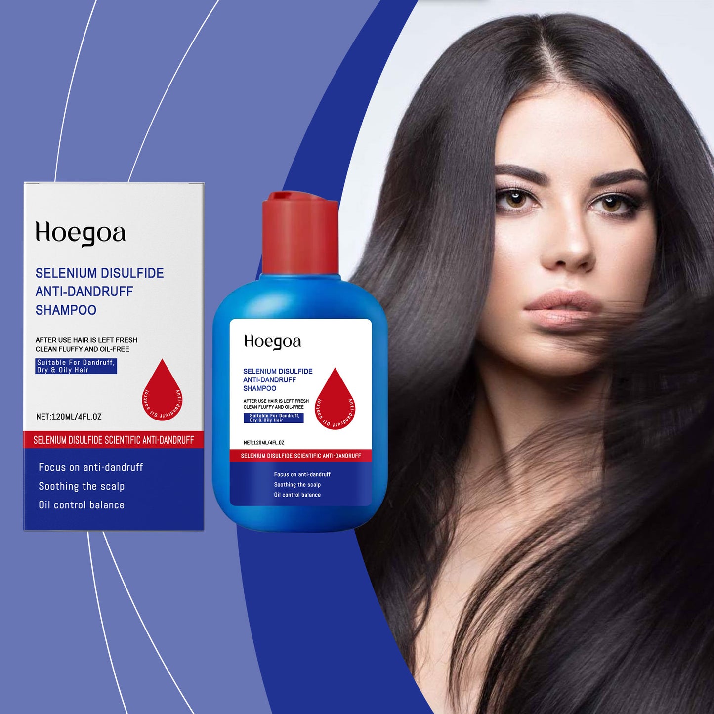 [55% Off Mega Sale] Selenium Disulfide Hair Care Shampoo Oil Control Refreshing Anti-Dandruff Anti-itch Scalp Cleansing Shampoo-HHH