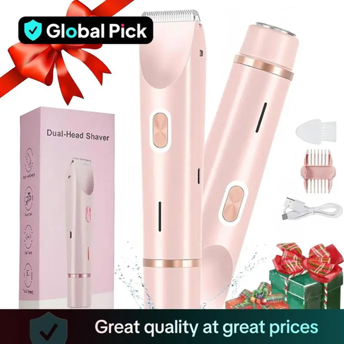 🔥[5𝟎% 𝐎𝐅𝐅 𝐋𝐀𝐒𝐓 𝐓𝐇𝐑𝐄𝐄 𝐃𝐀𝐘𝐒]Electric Bikini Trimmer for Women, Rechargeable 2 in 1 Body & Facial Hair Removal, Waterproof Wet & Dry Use Trimmer for Women-JKL