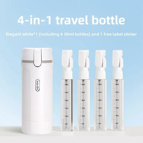 🔥[5𝟎% 𝐎𝐅𝐅 𝐋𝐀𝐒𝐓 𝐓𝐇𝐑𝐄𝐄 𝐃𝐀𝐘𝐒]4-in-1 Travel Dispenser Bottle for Toiletries Portable Cosmetic Shampoo Storage Lotion Compact Plastic Container Wholesale Easy Press Smooth Flow bottle-JKL
