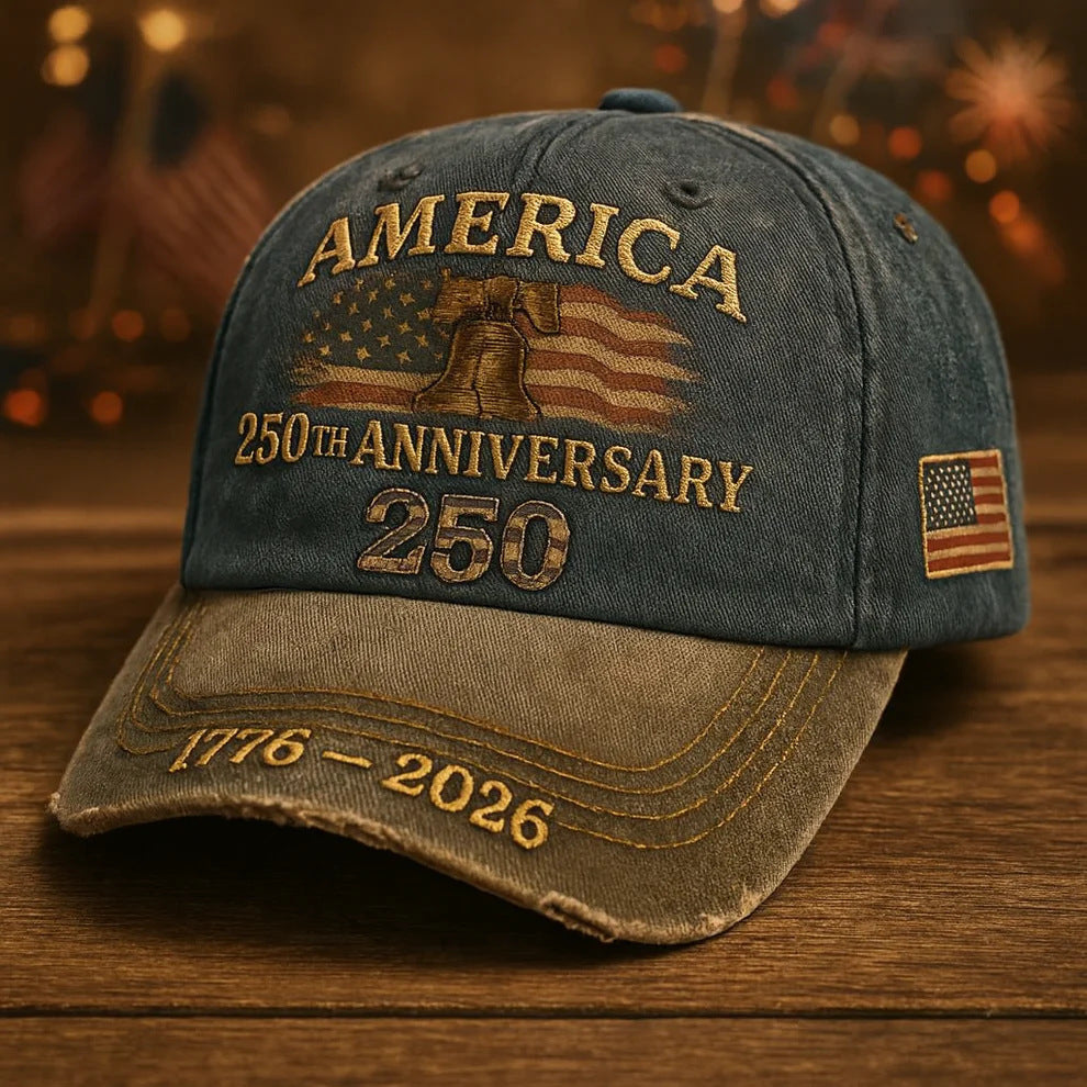 🔥[5𝟎% 𝐎𝐅𝐅 𝐋𝐀𝐒𝐓 𝐓𝐇𝐑𝐄𝐄 𝐃𝐀𝐘𝐒]US 250th Anniversary Embroidered Baseball Cap, UPF 50+ Sun Protection Commemorative Hat-JKL