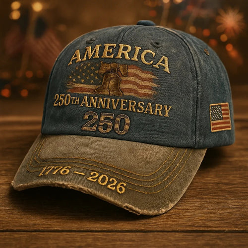 🔥[5𝟎% 𝐎𝐅𝐅 𝐋𝐀𝐒𝐓 𝐓𝐇𝐑𝐄𝐄 𝐃𝐀𝐘𝐒]US 250th Anniversary Embroidered Baseball Cap, UPF 50+ Sun Protection Commemorative Hat-JKL