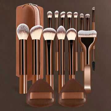 🔥[5𝟎% 𝐎𝐅𝐅 𝐋𝐀𝐒𝐓 𝐓𝐇𝐑𝐄𝐄 𝐃𝐀𝐘𝐒]Professional Makeup Brush Set, Cosmetic Brush Set, Metal Frame, Multiple Brushes Including Eyeshadow, Blush, Foundation, Perfect for Women & Girls-JKL