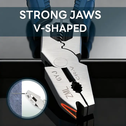 🔥[5𝟎% 𝐎𝐅𝐅 𝐋𝐀𝐒𝐓 𝐓𝐇𝐑𝐄𝐄 𝐃𝐀𝐘𝐒]6-in-1 Multi-Function Wire Stripper Pliers CR-V Steel Diagonal Cutters for Nails Electrical Cables Special Tools with Adjustable Cutting Depth and Sharp Blades - Hardware Wirecutters Wirepliers-JKL