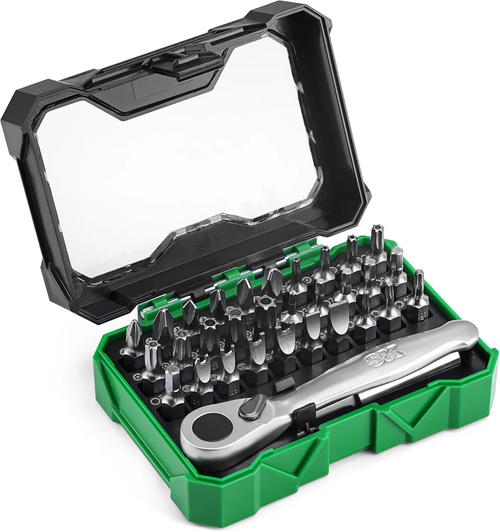 🔥[5𝟎% 𝐎𝐅𝐅 𝐋𝐀𝐒𝐓 𝐓𝐇𝐑𝐄𝐄 𝐃𝐀𝐘𝐒]1/4" Drive, 32 Piece Mini Ratcheting Bit Set-JKL