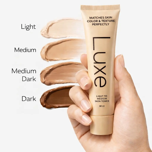 🔥[5𝟎% 𝐎𝐅𝐅 𝐋𝐀𝐒𝐓 𝐓𝐇𝐑𝐄𝐄 𝐃𝐀𝐘𝐒]Luxe Color Changing Foundation for Women – Instantly Adapts to Your Skin Tone – Buildable Light-to-Medium, Medium Dark-to-Dark, Coverage – 12-Hour Wear – Natural Dewy Finish-JKL
