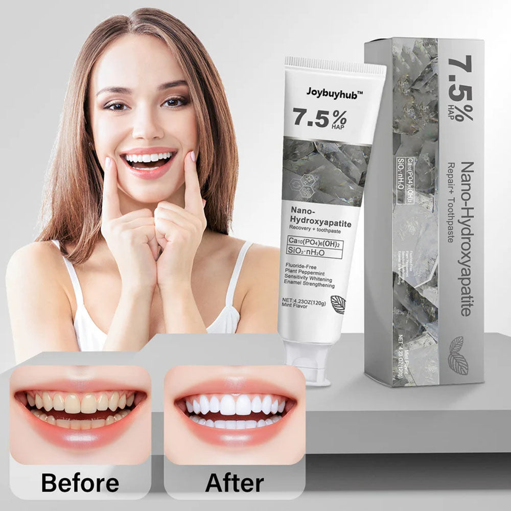 🔥Ends Tonight: Get 60% OFF Before It’s Gone!🎁 Joybuyhub™ Fluoride-Free Hydroxyapatite Toothpaste – Gentle Whitening & Enamel Strength for Sensitive Teeth-OA