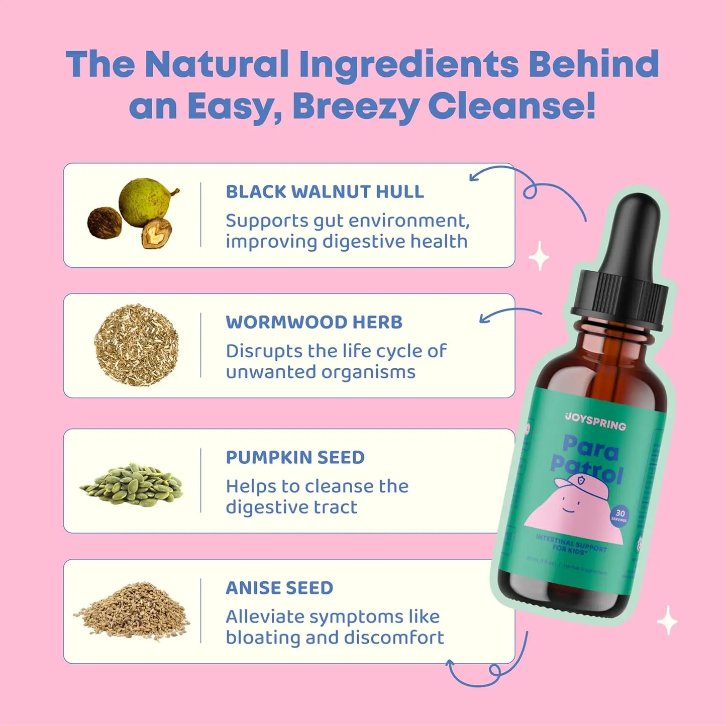 🔥[5𝟎% 𝐎𝐅𝐅 𝐋𝐀𝐒𝐓 𝐓𝐇𝐑𝐄𝐄 𝐃𝐀𝐘𝐒]JoySpring Para Patrol Plant-Based Liquid Cleanse – Digestive Regularity Support for a Healthy Gut, Wellness Balance Supplement-JKL