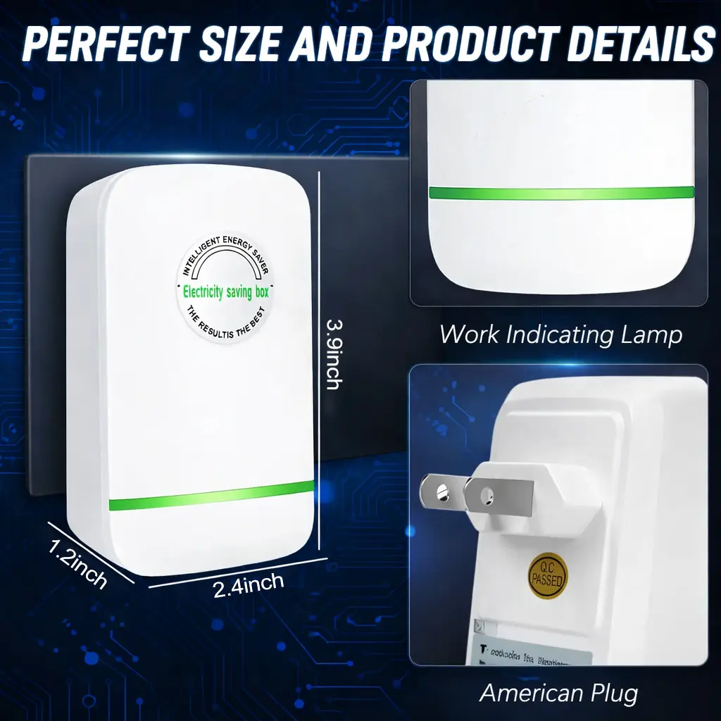 🔥[5𝟎% 𝐎𝐅𝐅 𝐋𝐀𝐒𝐓 𝐓𝐇𝐑𝐄𝐄 𝐃𝐀𝐘𝐒]Plug In Power Box with US Plug, Compact Plug-In Device with Indicator Light for Home Office-JKL