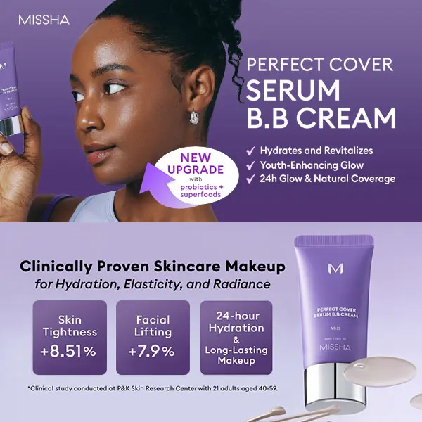 [MISSHA Official] M Perfect Cover Serum BBCream (35ml) - Bifida Ferment Lysate Serum-Infused BB Cream for Anti-Aging SkinRejuvenation, Skin Tint, Tinted Moisturizer,Skin Care Foundation Makeup,SuperfoodComplex,Glass Skin CardiBB OGBB PurpleBB-JKL