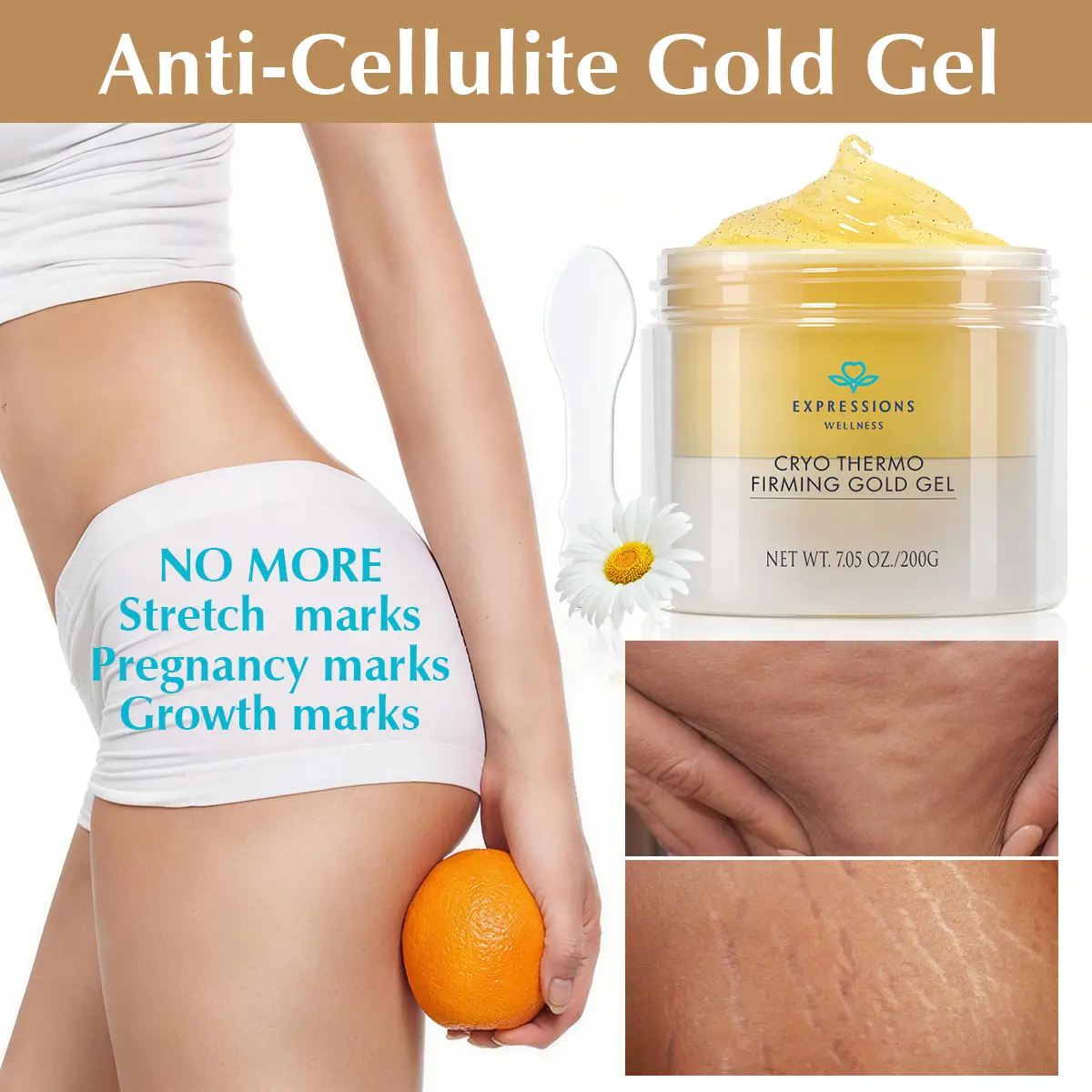 🔥[5𝟎% 𝐎𝐅𝐅 𝐋𝐀𝐒𝐓 𝐓𝐇𝐑𝐄𝐄 𝐃𝐀𝐘𝐒]15-Day Fast-Acting Anti Cellulite Sculpting &Tightening Burn Gold Massage Cream I CryoThermo Firming Gold Gel for Belly Thigh But &Arml WELLENESS, Refreshing Formula | UnisexBody Contouring Treatment for Men & Women1200 G-JKL