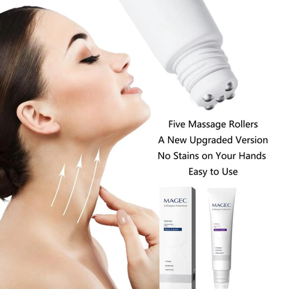 🔥[5𝟎% 𝐎𝐅𝐅 𝐋𝐀𝐒𝐓 𝐓𝐇𝐑𝐄𝐄 𝐃𝐀𝐘𝐒]Reduces Wrinkles and Double Chin,Five Rollers for All Around Massage,Neck Firming Cream,Collagen Neck Cream,Relieves Edema,Suitable for Wrinkled Skin,with Hyaluronic Acid,VitaminC+E.（Two-pack）-JKL
