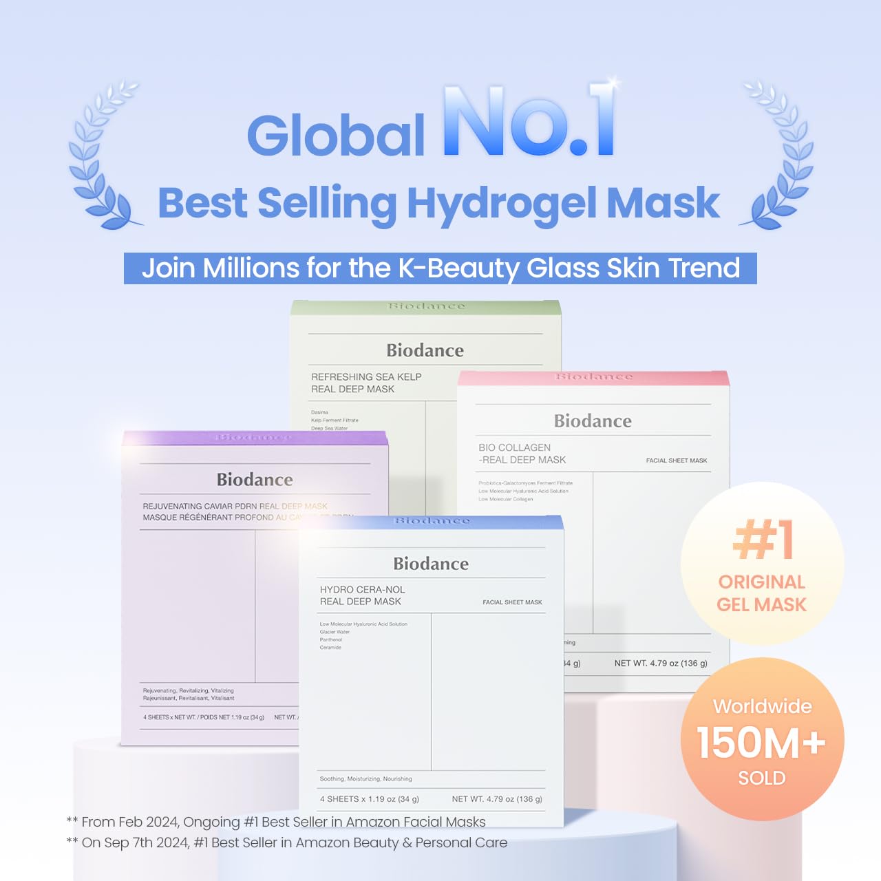 🔥[5𝟎% 𝐎𝐅𝐅 𝐋𝐀𝐒𝐓 𝐓𝐇𝐑𝐄𝐄 𝐃𝐀𝐘𝐒]BIODANCE Hydro Cera-nol Real Deep Mask, Hydrating Overnight Hydrogel Face Mask, Moisturizing, Redness Reducing, Quick Soothing, After Sun Care, Sunburn Relief, Korean Skin Care |1.19oz(34g) x4ea-JKL