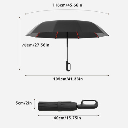 🔥[5𝟎% 𝐎𝐅𝐅 𝐋𝐀𝐒𝐓 𝐓𝐇𝐑𝐄𝐄 𝐃𝐀𝐘𝐒]Automatic Folding Umbrella, 1 Count/60pcs Portable Rain Umbrella with Loop Buckle, Windproof & Waterproof Umbrella for Men & Women-JKL
