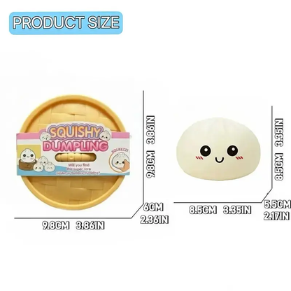 Expressive Big Dumpling Squishy - Blind Box,Mysecret Bun Fidget Toy, Soft TPR Material,Stress Relief, Unboxing Surprise, Random Styleper Pack.Valentine's Day and Easter gifts,suitable for children to exchange gifts（6 colors + 1 random color）-JKL