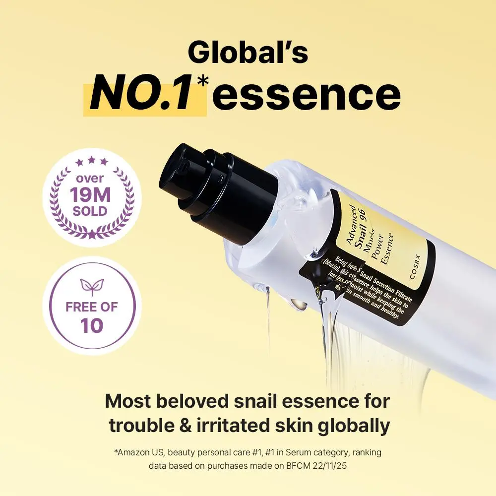 🔥[5𝟎% 𝐎𝐅𝐅 𝐋𝐀𝐒𝐓 𝐓𝐇𝐑𝐄𝐄 𝐃𝐀𝐘𝐒][COSRX Official] Advanced Snail 96 MucinPower Essence (100ml) I THE ORIGINAL SNAILMUCIN ESSENCE, GLOBAL TOP SELLER,Korean Skin Rejuvenate-JKL