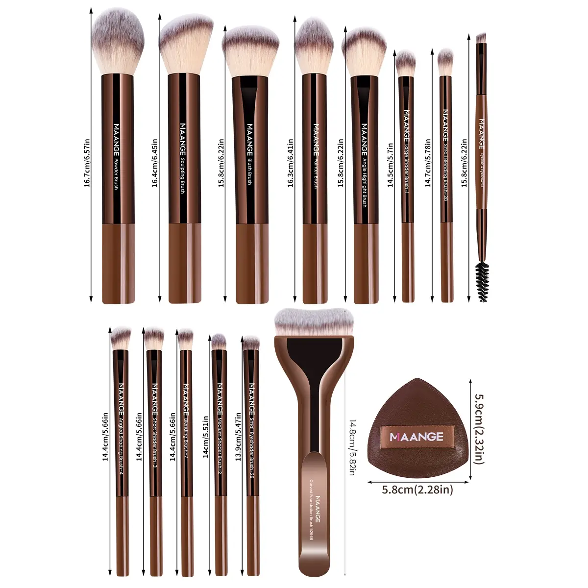 🔥[5𝟎% 𝐎𝐅𝐅 𝐋𝐀𝐒𝐓 𝐓𝐇𝐑𝐄𝐄 𝐃𝐀𝐘𝐒]Professional Makeup Brush Set, Cosmetic Brush Set, Metal Frame, Multiple Brushes Including Eyeshadow, Blush, Foundation, Perfect for Women & Girls-JKL