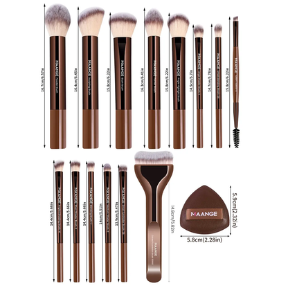 🔥[5𝟎% 𝐎𝐅𝐅 𝐋𝐀𝐒𝐓 𝐓𝐇𝐑𝐄𝐄 𝐃𝐀𝐘𝐒]Professional Makeup Brush Set, Cosmetic Brush Set, Metal Frame, Multiple Brushes Including Eyeshadow, Blush, Foundation, Perfect for Women & Girls-JKL
