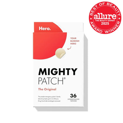 🔥[5𝟎% 𝐎𝐅𝐅 𝐋𝐀𝐒𝐓 𝐓𝐇𝐑𝐄𝐄 𝐃𝐀𝐘𝐒]Mighty Patch Original Patch from Hero Cosmetics - #1 Hydrocolloid Acne Pimple Patches for Face, Shrinking Zits & Whiteheads in 1 Use, Nighttime Spot Pimple Stickers for Face, 36 Count-JKL