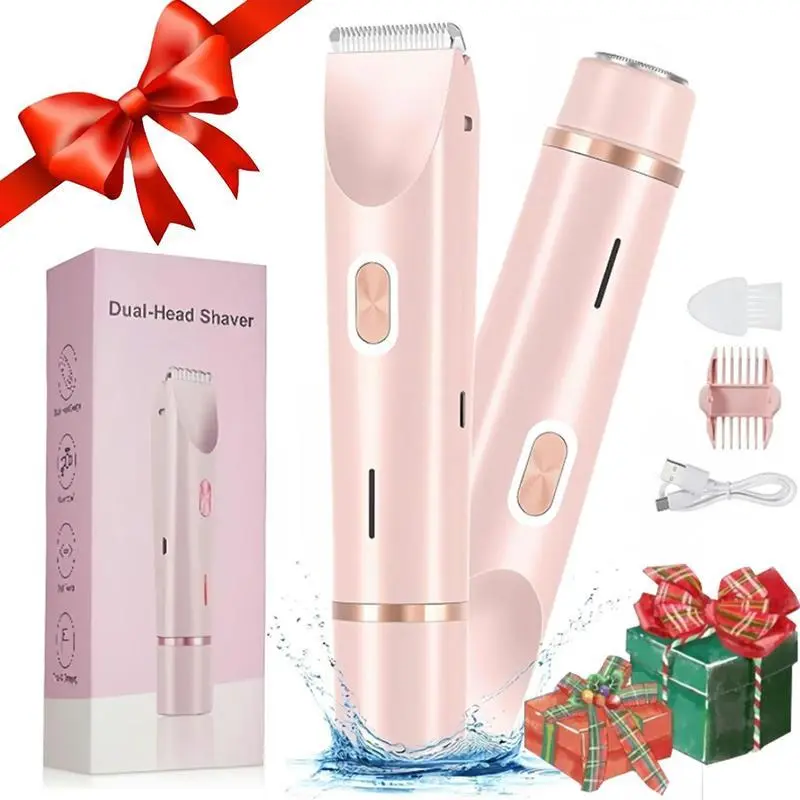 🔥[5𝟎% 𝐎𝐅𝐅 𝐋𝐀𝐒𝐓 𝐓𝐇𝐑𝐄𝐄 𝐃𝐀𝐘𝐒]Electric Bikini Trimmer for Women, Rechargeable 2 in 1 Body & Facial Hair Removal, Waterproof Wet & Dry Use Trimmer for Women-JKL